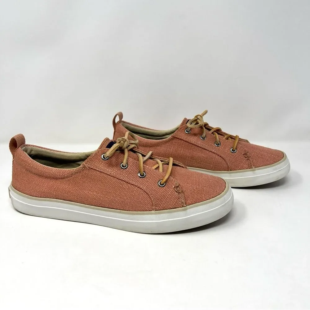 Sperry Women’s Crest Vibe Canvas Sneakers Terracotta 9.5 Excellent Condition